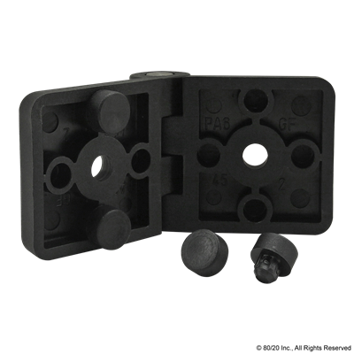 HEAVY-DUTY PLASTIC HINGE 45  NON-DETACH