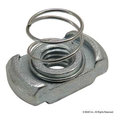 SPRING NUT  M6  SLOT 10  STEEL