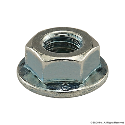 M6 FLANGED HEX NUT-BLUE ZINC