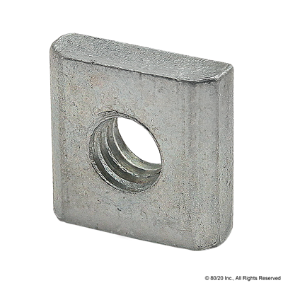 THREADED PLATE  9 X 9 X 3 M4 CLEAR ZINC