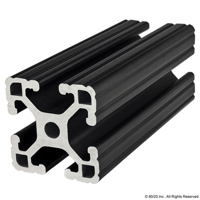 1.5 X 1.5 LITE T-SLOT EXT BLACK ANODI