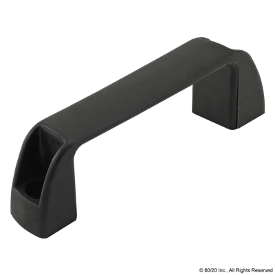 SMALL PLASTIC DOOR HANDLE-BLACK