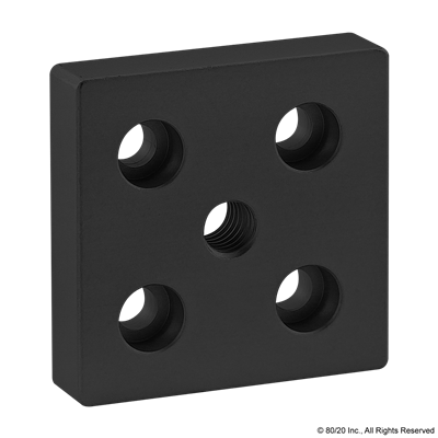 BLACK 10 S 2 X 2 BASE PLATE W/ 3/8-16