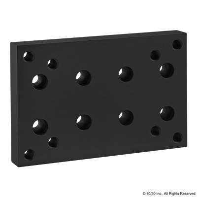 BLACK POSITION FLOOR LOCK BASE PLATE