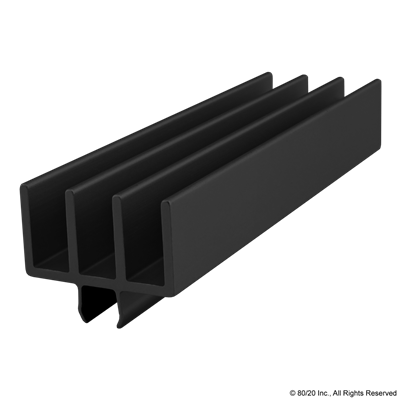 15 S UPPER DOOR TRACK BLACK ANODIZE