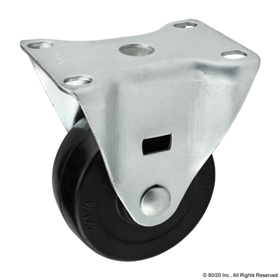 3 FLANGE MOUNT RIGID CASTER