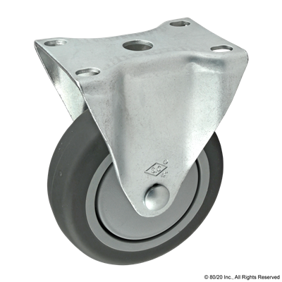 4 FLANGE MOUNT RIGID CASTER