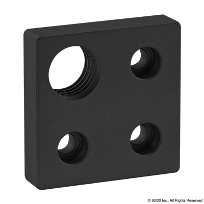 BLACK 2 X 2 BASE PLATE W/ 3/4-10 TAP