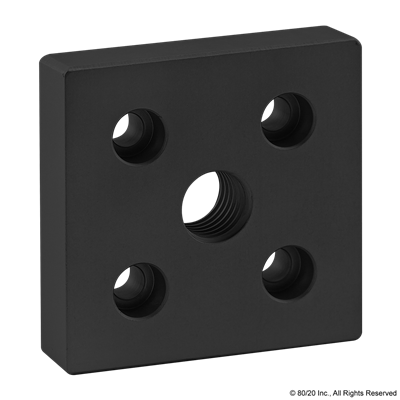 BLACK 3 X 3 BASE PLATE W/ 3/4-10 TAP