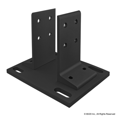 BLACK FLOOR MOUNT BASE PLATE FOR 3030