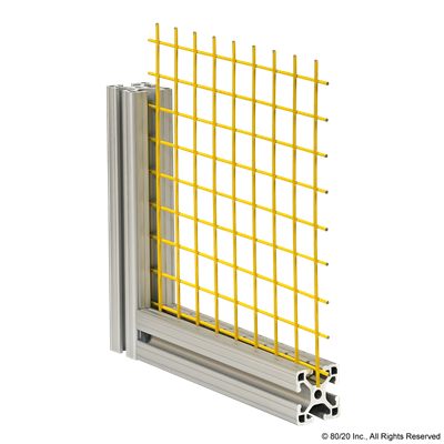 1X1  POWDER COATED YELLOW WIRE CLOTH