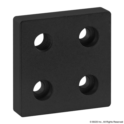 BLACK 50mm X 50mm BASE PLATE W/ M10  CO