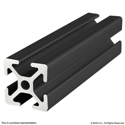 25mm X 25mm T-SLOTTED EXTRUSION BLACK A