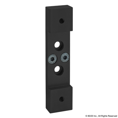 25 S ROLLER WHEEL BRACKET BLACK ANODIZE