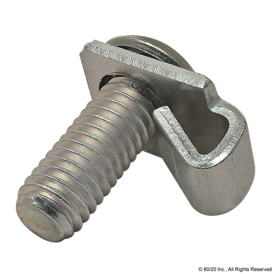 25 S SINGLE TAB END FASTENER W/ M6 SCRE