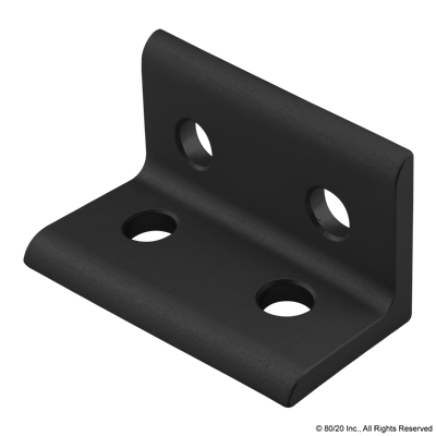 BLACK 25 S 4 HOLE INSIDE CORNER BRACKET