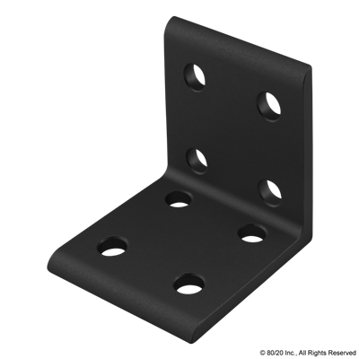 BLACK 25 S 8 HOLE INSIDE CORNER BRACKET