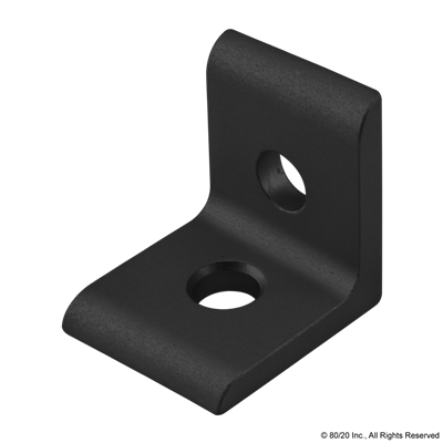 BLACK 25 S 4mm 2 HOLE INSIDE CORNER  BR