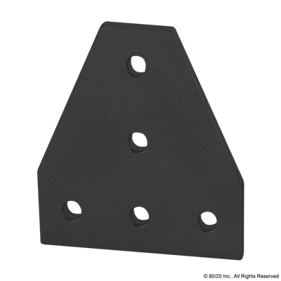 BLACK 25 S 5 HOLE TEE FLAT PLATE