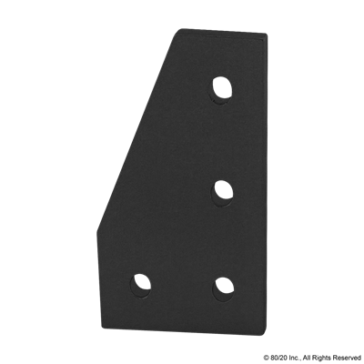 BLACK 25 S 4 HOLE 90 DEGREE FLAT PLATE