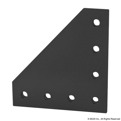 BLACK 25 S 7 HOLE 90 DEGREE FLAT PLATE