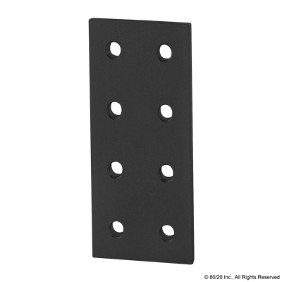 BLACK 25 S 8 HOLE FLAT PLATE