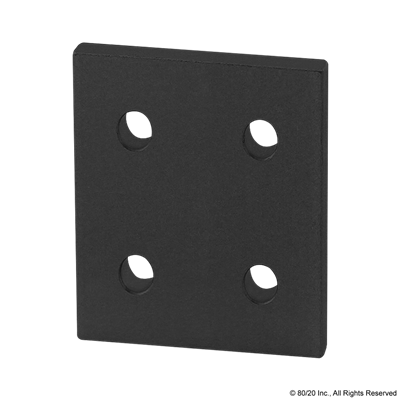 BLACK 25 S 4 HOLE FLAT PLATE