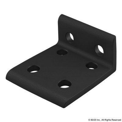 BLACK 25 S 6 HOLE INSIDE CORNER BRACKET