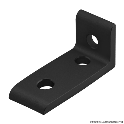 BLACK 25 S 3 HOLE INSIDE CORNER BRACKET