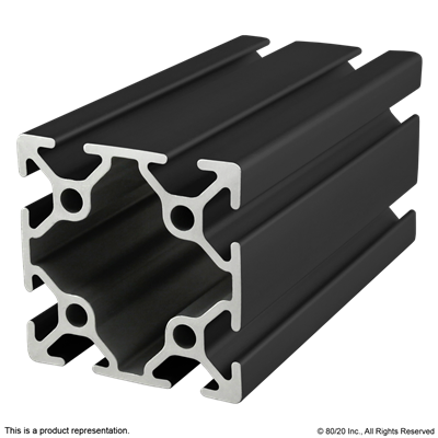 50mm X 50mm T-SLOTTED EXTRUSION BLACK A