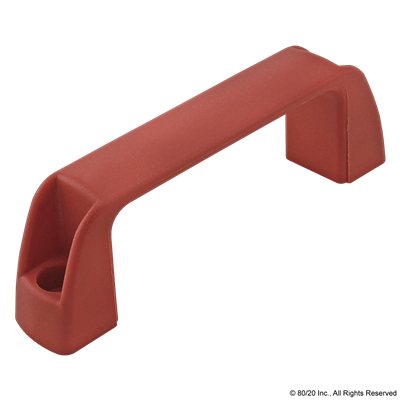 SMALL PLASTIC DOOR HANDLE-RED