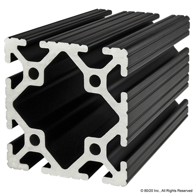 3 X 3 T-SLOT EXT BLACK ANODIZE