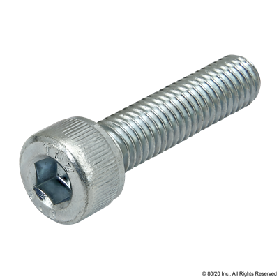 M8 X 32MM SHCS BRIGHT ZINC