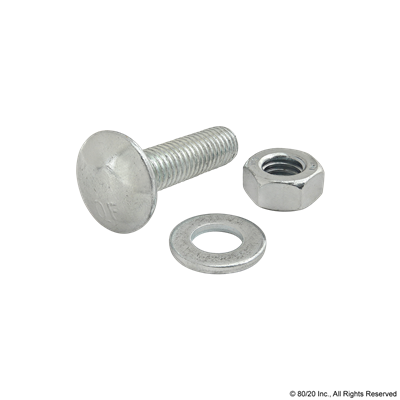 METRIC T-SLOT STUD W HEX NUT