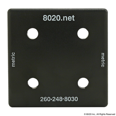 40-8080 END CAP BLACK W/PUSH-INS