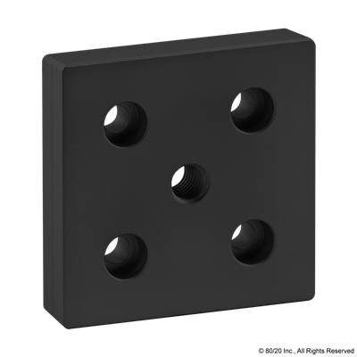 BLACK 80mm x 80mm BASE PLATE W/ M12  TA