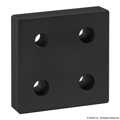 BLACK 80mm x 80mm BASE PLATE W/ M12  CO