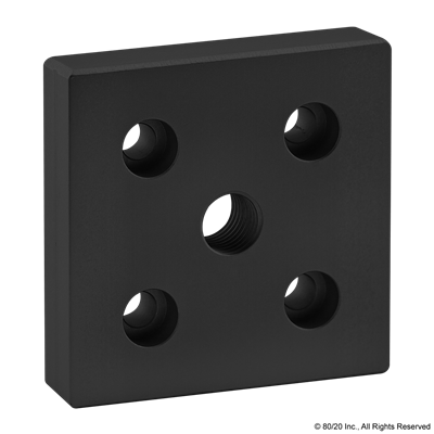 BLACK 80mm x 80mm BASE PLATE W/ M16  TA