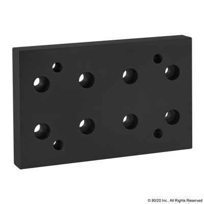 BLACK POSITION FLOOR LOCK BASE PLATE