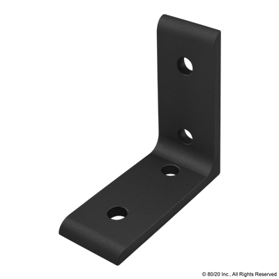 BLACK 40 S 4 HOLE INSIDE CORNER BRACKET