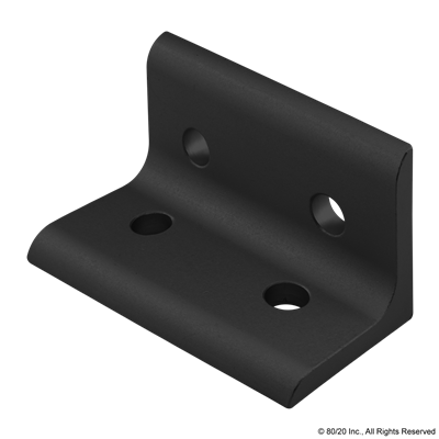 BLACK 40 S 4 HOLE INSIDE CORNER BRACKET