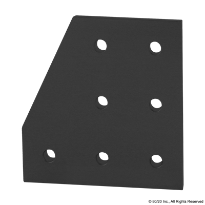 BLACK 40 S 7 HOLE 90 DEGREE FLAT  PLATE