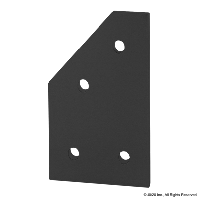 BLACK 40 S 4 HOLE 45 DEGREE ANGLE FLAT