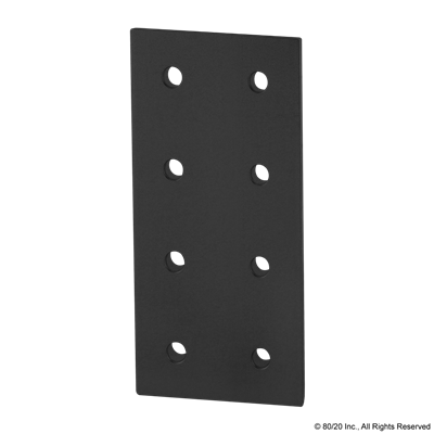 BLACK 40 S 8 HOLE FLAT PLATE