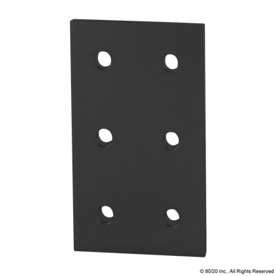 BLACK 40 S 6 HOLE FLAT PLATE