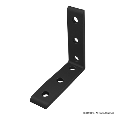 BLACK 10 S 6 HOLE INSIDE CORNER BRACKET