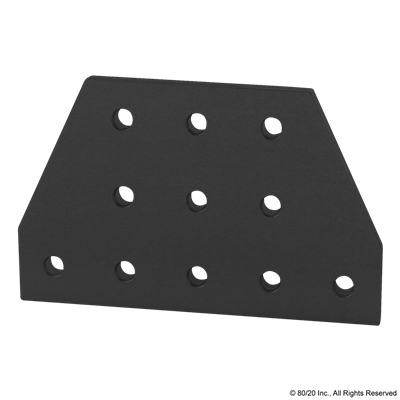 BLACK 10 S 11 HOLE TEE FLAT PLATE 3X5