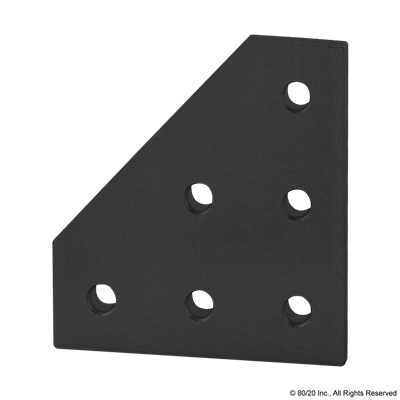 BLACK 10 S 6 HOLE 90 DEGREE FLAT PLATE