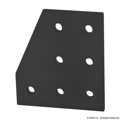 BLACK 10 S 7 HOLE 90 DEGREE FLAT PLATE