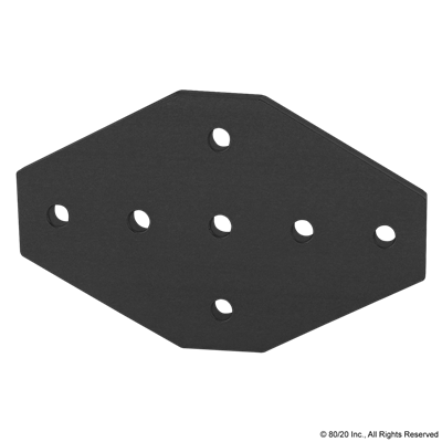 BLACK 10 S 7 HOLE CROSS FLAT PLATE